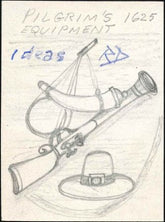 Ralph Dyer Artwork : Scott 1420, Pilgrims, Boat