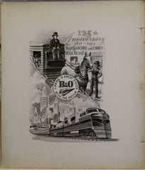 US Artmaster Scott 1006 1952 B & O Railroad - Artwork
