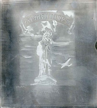 US Artmaster Scott 1042 1954 - 68 Statue of Liberty - Plate