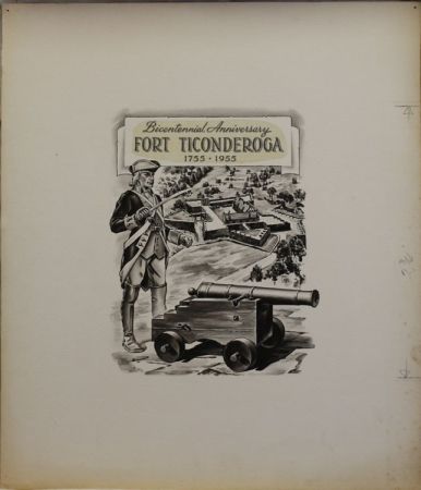 US Artmaster Scott 1071 1955 Fort Ticonderoga, Ethan Allen - Artwork