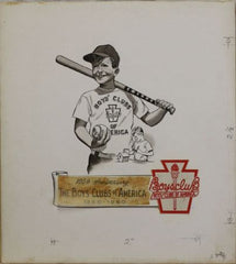 US Artmaster Scott 1163 1960 Boys' Clubs of America, Baseball - Artwork