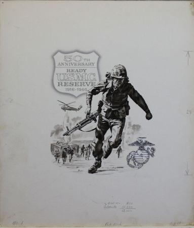US Artmaster Scott 1315 1966 Marine Corps Reserve, Marines - Artwork
