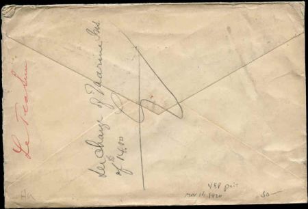 US Shanghai Scott 498 pair on cover