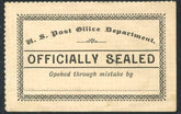 US LOX8 Post Office Seal LH Glazed Gum - Rare! cv $100