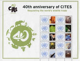 UN Personalized Sheets S52 Sheet 2013 NY $1.10 40th Ann.