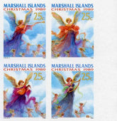 Marshall Is. 341 - 344 Imperf Block of 4, Christmas, Angels