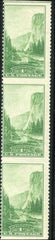 US 740a Error LH Strip of 3 - Horizontal Imperf - Signed "SA" Spencer Andreson