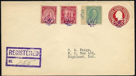 US Illinois, Worth 563, 682, 683, U429 Fancy Cancel Cover, Small W Cancel