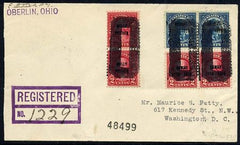 US Ohio, Oberlin 646,647, 648 Fancy Cancel Cover, "O"