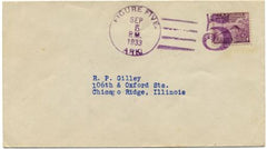 US Arkansas, Figure Five 727 Fancy Cancel Cover, Solid Numeral 5