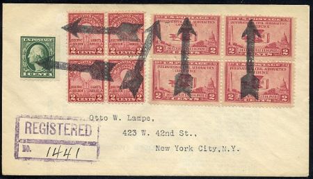 US Pennsylvania, Corry 649, 654 Fancy Cancel Cover, Arrow
