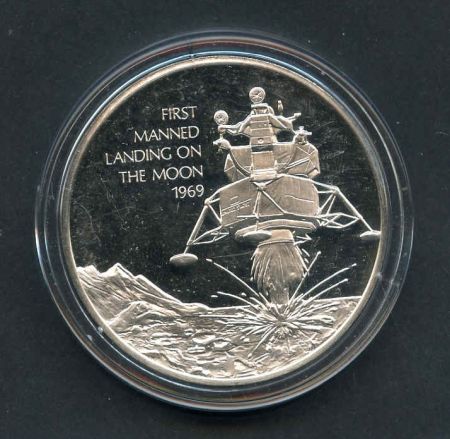 Space Achievement Silver Medal First Manned Landing on the Moon