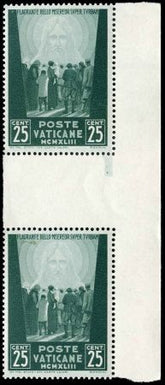 Vatican 84 - 86 F - VF NH Gutter strips of 8