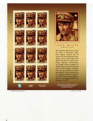 Marshall Is. 841 Imperf Miniatrue Sheet of 12, John Wayne
