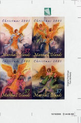 Marshall Is. 870 Imperf Block of 4, Christmas, Angels
