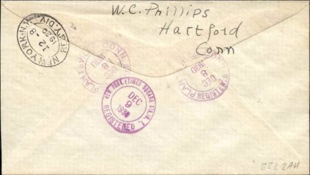 US Connecticut, Plantsville Fancy Cancel Cover, Star