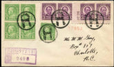 US New Jersey, Edgewater 552, 554 Fancy Cancel Cover, "R" in Circle