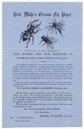 US 1850 Advertising Cover for German Fly Paper with Scott 7