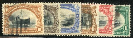 US 294 - 299 Early Commemoratives Used F - VF Set cv $128.50