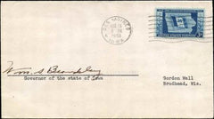 US 942 Autographed Cover Signed by Governor William Beardsley of IA