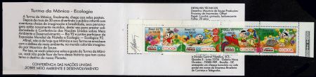 Brazil 2373a Booklet with Strip of 4, Butterflies, Birds, Flowers