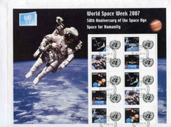 UN Personalized Sheets S21 Vienna 404-08 World Space Week