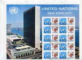 UN Personalized Sheets S18.1 Pope Benedict Visit 939 Full Sheet Canceled on Envelope