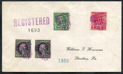 US Kansas, Coffeyville 507, 552, 645 Fancy Cancel Cover, Shield