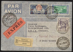 Tripolitania 1933 Exress Balbo Flight to Switzerland