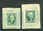 US 1TC1bf Mint XF Dull blue green trial color die proof