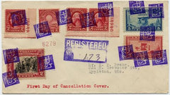 US South Carolina, Pacolet Mills 634, 655, 649, 650 Fancy Cancel Cover, "JJG"