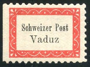 Liechtenstein Mi 1B XF/NH Botenpost