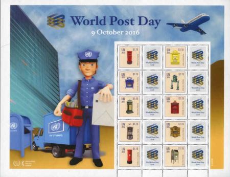 UN Personalized Sheets 2016 NY 1146 World Post Day