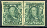 US 314 Bureau & Regular Issues LH Line Pair Mint Deep Green Shade cv 30+