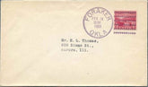 US Oklahoma, Foraker 681 Fancy Cancel Cover, Tiny Clovers