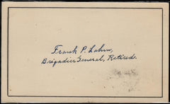 US Circa 1946 Cut Signature of First Army Pilot Frank P. Lahm
