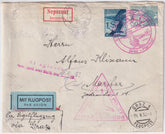 Austria 1933 Glider Flight Graz - Maribor, Marked Unknown address & Return to Sender