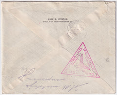 Austria 1933 Glider Flight Graz - Maribor, Marked Unknown address & Return to Sender