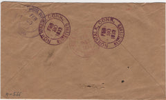 US Connecticut, Norwalk 696, 720 on Registered Fancy Cancel Cover, Circles