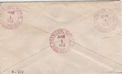 US Connecticut, Seymour 433 on Registered Fancy Cancel Cover