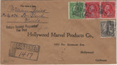 US Florida, St Cloud 632, 634, 696 on Registered Fancy Cancel Cover, Geometric