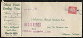 US Oregon, Eugene 698 on Registered Fancy Cancel Cover, Geometric