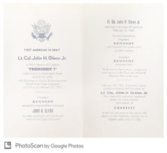 US 1962 Commemorative LeafletSigned by John Glenn