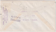 US Canal Zone 1930 1st Flight Cristobal - La Guiara, Venezuela, stamped for Return