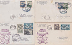US/Germany 1936 Hindenburg Flight Unusual Private Message Reply Cardss
