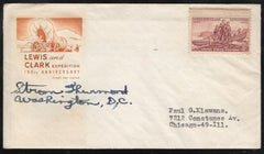 US (1954) #1063 Cover Signed by J. Strom Thurmond, US Senator 1954-2003, + Gov.