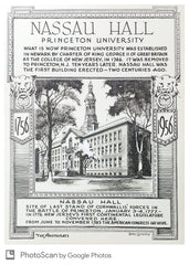 US The Aristocrat Artwork 1956 #1083 Nassau Hall, Princeton University