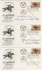 US 1960 #1154  Set of 3 Matching FDC's Each Signed by a Different Designer or Engraver