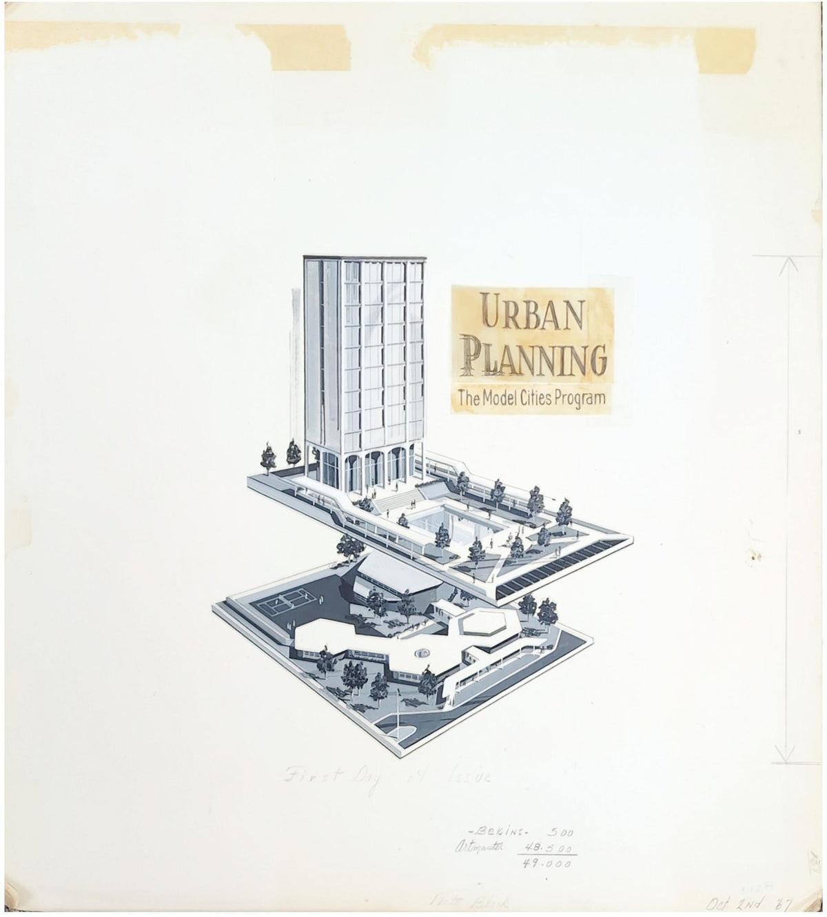 US Artmaster Scott 1333 1967 Urban Planning - Artwork