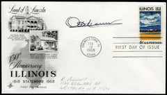 US 1968 #1339 Illinois FDC Signed by Otto Kerner, Governor Of Illinois